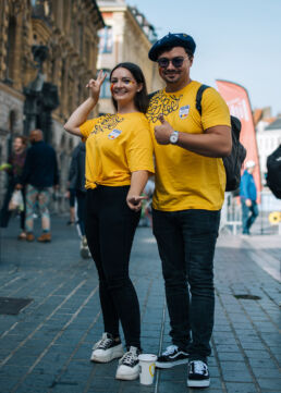 Rugby fans from Romania