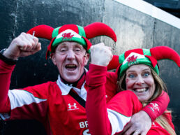 Wales rugby couple