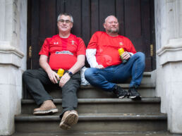 Rugby fans from Wales