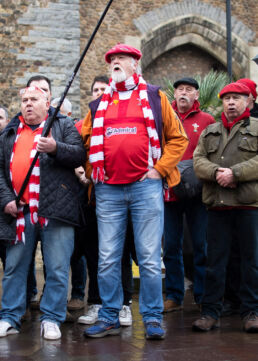 Welsh rugby male voice choir at Cardiff Castle