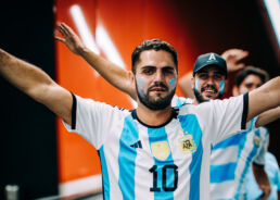 Argentina fans Marseille Fannce